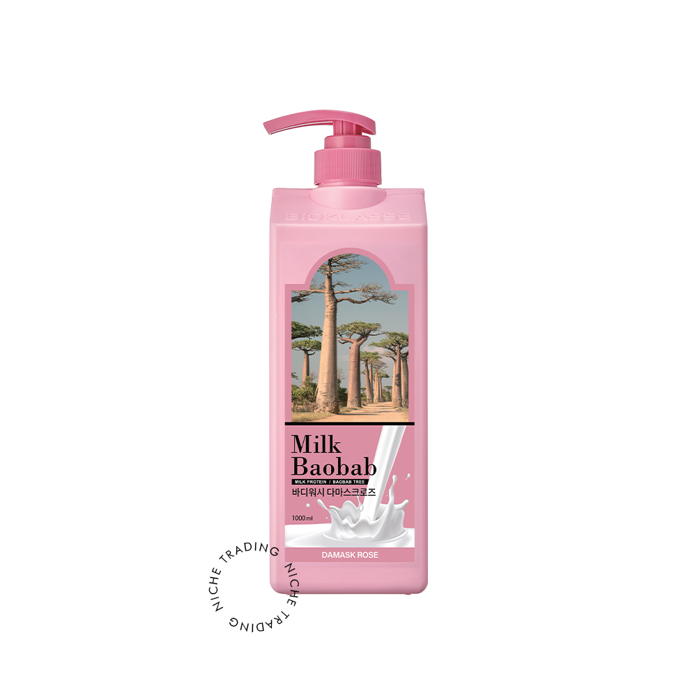 Milk Baobab Body Wash Damask Rose 1000ml - Milk Baobab | Niche Trading Qatar
