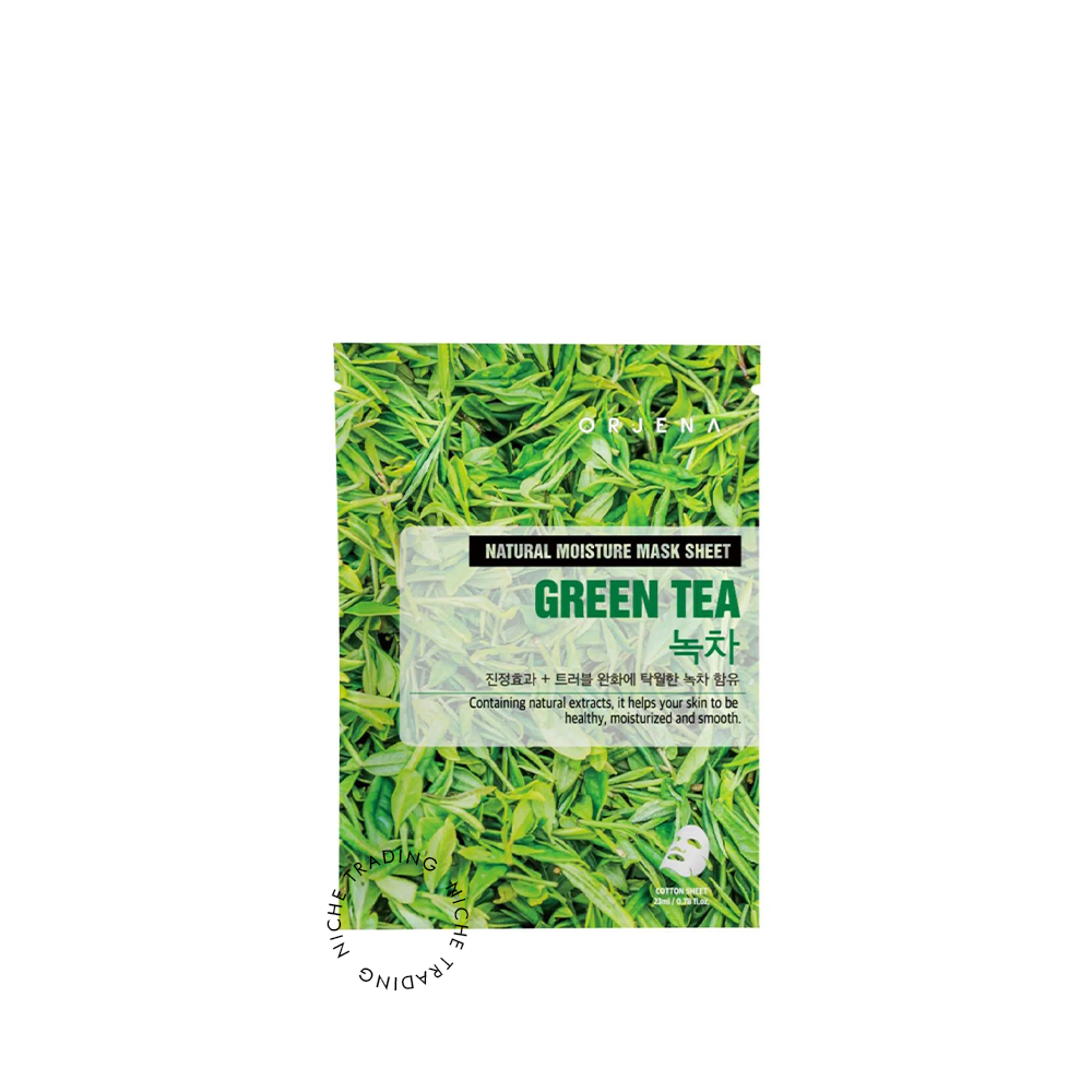 Orjena Natural Moisture Mask Sheet Green Tea 23ml - Orjena | Niche Trading Qatar