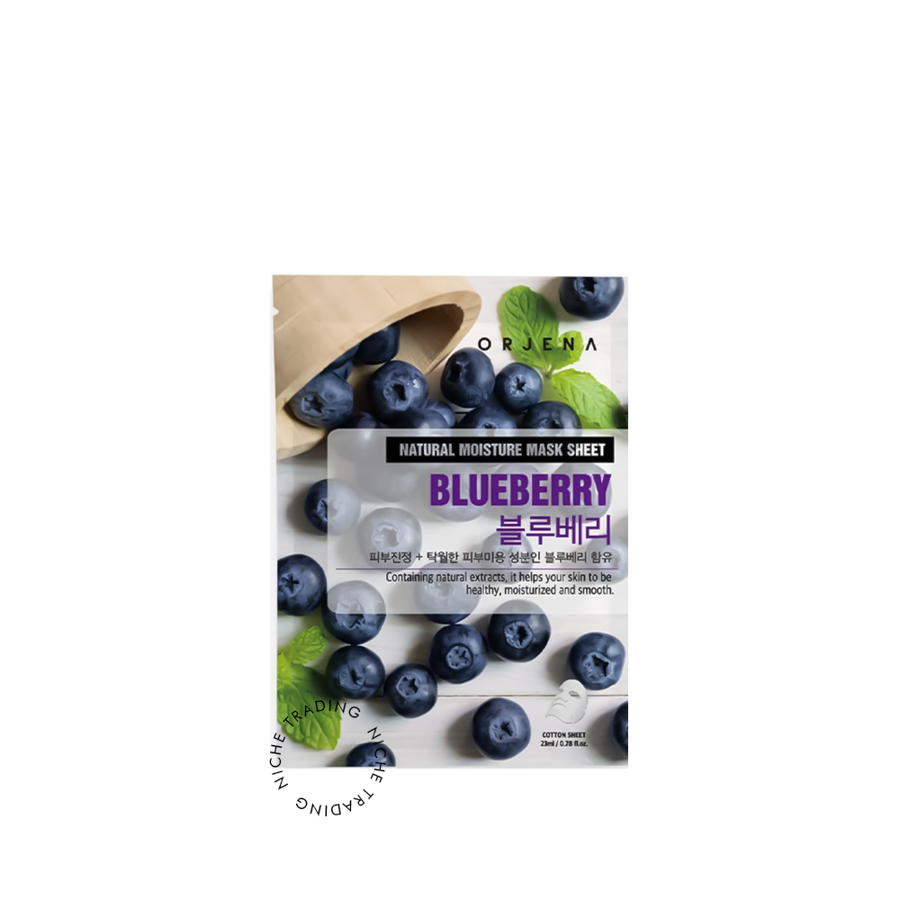 Orjena Natural Moisture Mask Sheet Blueberry 23ml - Orjena | Niche Trading Qatar